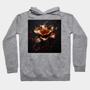 Fluid Blossom Art 3D Digital Art Hoodie